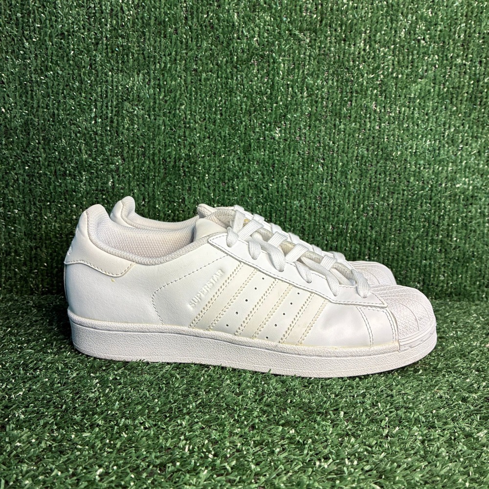 Adidas Superstar Shell Toe Leather Classic Streetwear Sneakers White Womens Sz 6